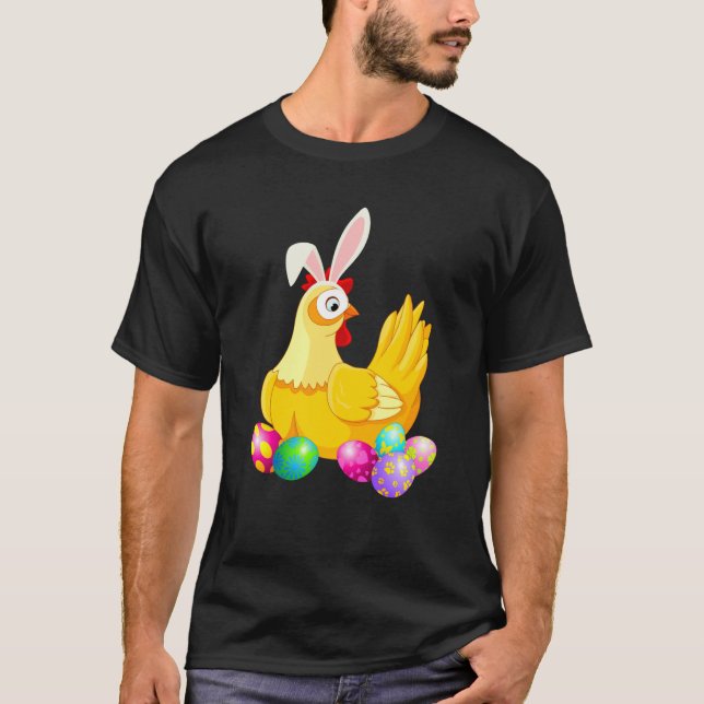 Camiseta Frango Páscoa Páscoa Pintinho Páscoa Fazendeiro (Frente)