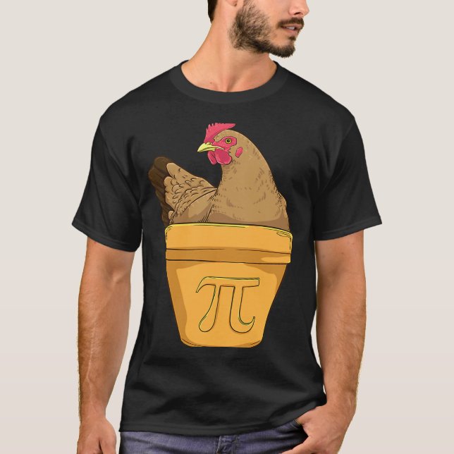 Camiseta Frango Pi Ensopado Matemática Dia do Pi (Frente)