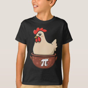 Camiseta Frango Pot Pi Dia Divertido da Torta Cartoon Frang
