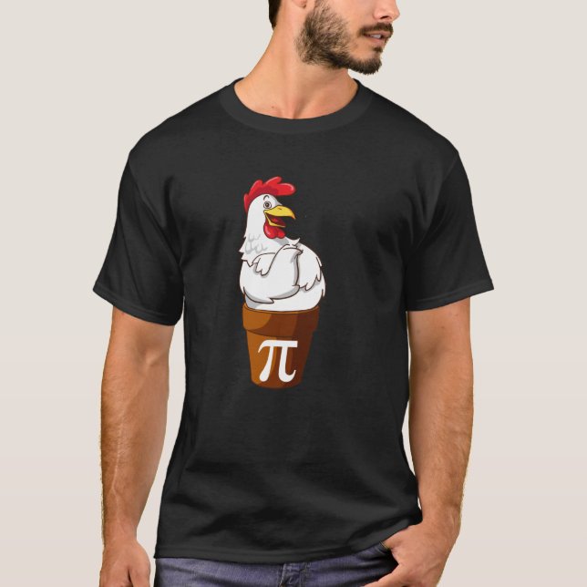 Camiseta Frango Pot Pi Pi Day Engraçado Frango Pot Pi (Frente)
