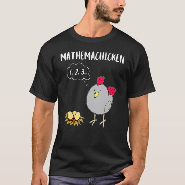 Camiseta Frango Professor Matemática Mathemachicken Frango  (Frente)