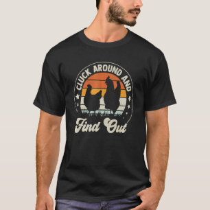 Camiseta Frango Retro Cluck em Volta e Descubra