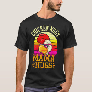 Camiseta Frango Retro Nugs E Abraços Da Mamãe Dia Das Mães