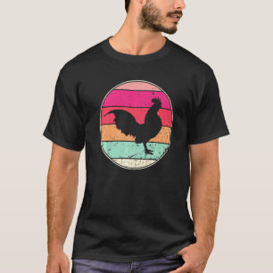 Camiseta Frango Retro Silhueta de Frango Vintage Animais de