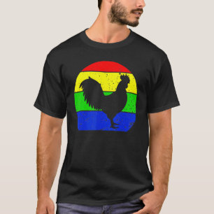 Camiseta Frango Retro Silhueta de Frango Vintage Animais de