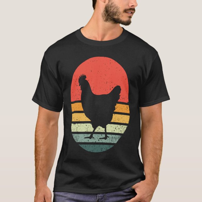 Camiseta Frango Retro Vintage Frango Fazendeiro (Frente)