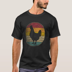Camiseta Frango - Silhueta Retro Vintage Distressed 60s 7