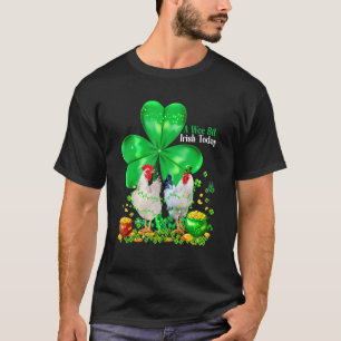 Camiseta Frango Sortudo Trevo Dia de São Patrício Irlandês