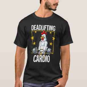 Camiseta Frango Treinamento de Peso com Halteres Levantamen