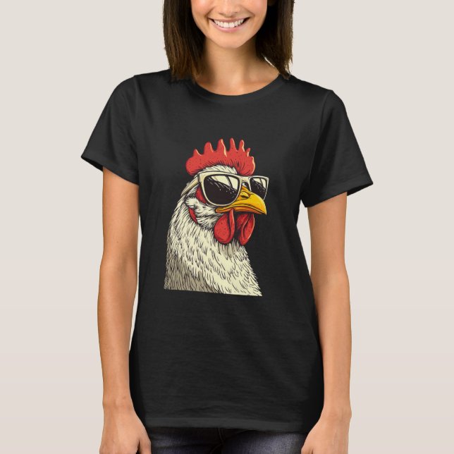 Camiseta Frango Usando Óculos de Sol (Frente)
