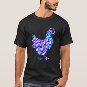 Camiseta Frango Vintage Anos 90 Vaporwave Tie-Dye Arte Fran