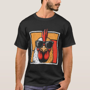 Camiseta Frango Vintage Galo Engraçado Fazendeiro Galinhas