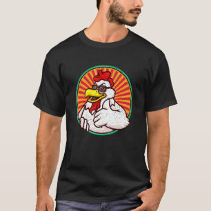 Camiseta Frango Vintage Retro Angustiado