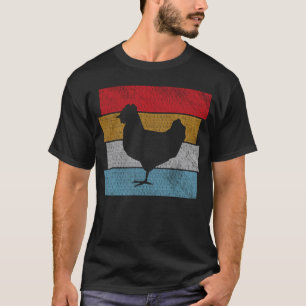 Camiseta Frango Vintage Retro Galinha do Pôr do Sol Ave Gal