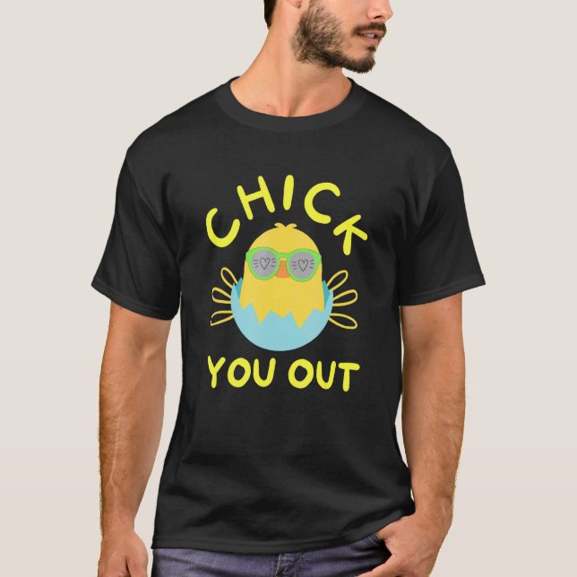Camiseta Frango Você Fora Frango de Páscoa Feliz Ovo de Pás (Frente)