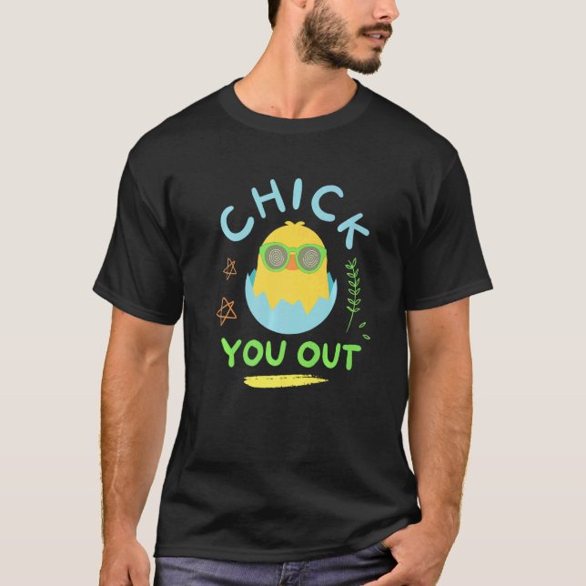 Camiseta Frango Você Fora Frango de Páscoa Feliz Ovo de Pás (Frente)