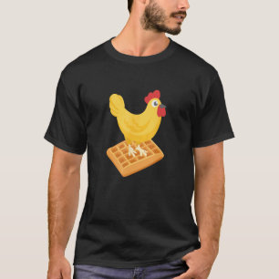 Camiseta Frango & Waffles Café da Manhã Engraçado