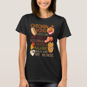 Camiseta Frango Wing Frango Wing Canção Lyric Hotdog Bolonh