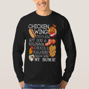 Camiseta Frango Wing Frango Wing Canção Lyric Hotdog Bolonh