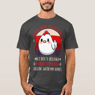 Camiseta Frango Wing Galinha Wing Cão Quente Bolonha