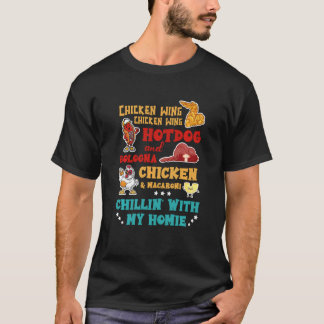 Camiseta Frango Wing Hot Dog E Bologna Frango & Macaron