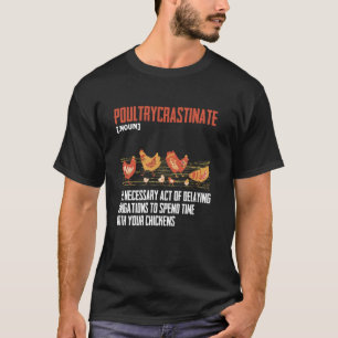 Camiseta Frangocrastinar Frango Fazendeiro Fazendo Animais 
