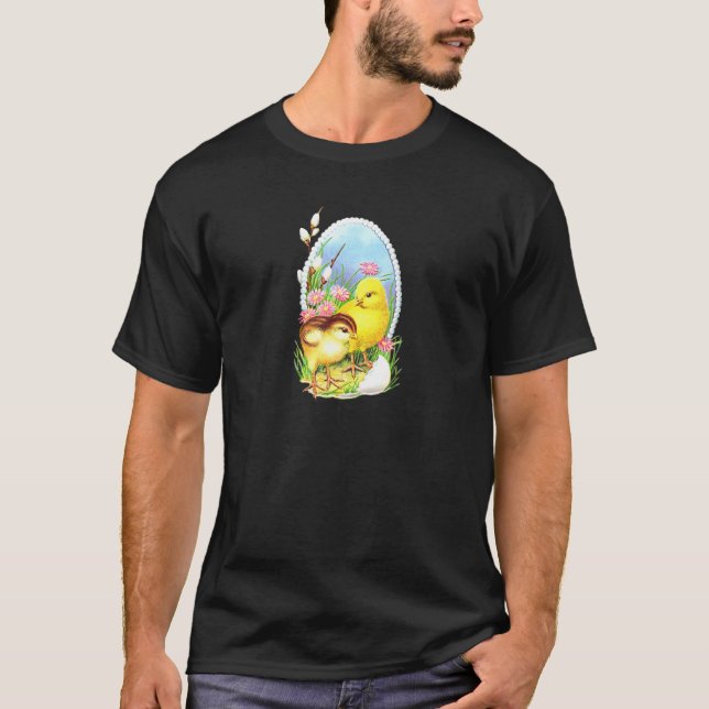 Camiseta Frangos Antigos Batem Para Amigos Fazendeiros de E (Frente)