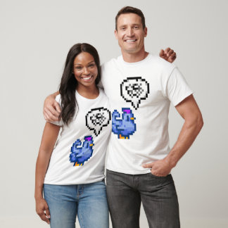 Camiseta Frangos Azuis Grumpy do Vale do Stardew