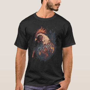 Camiseta Frangos de estimação animais de fazenda graffiti a