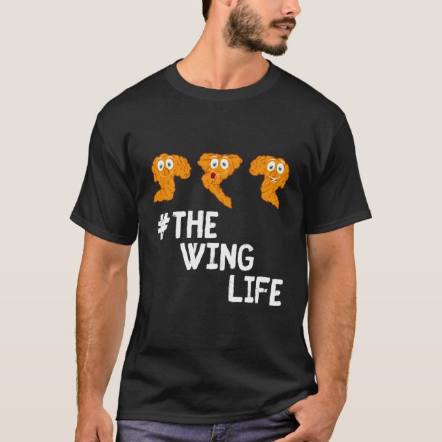 Camiseta Frangos De Frango Com Vida Bonita Asas De Frango E (Frente)