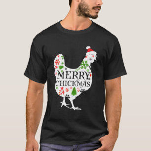 Camiseta Frangos de Santa Hat de Natal de feliz amadurecem