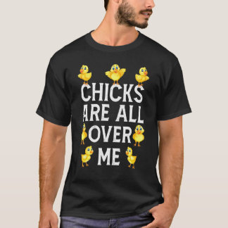 Camiseta Frangos Estão Em Todos os Lugares Bebê Frango Cria