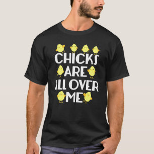 Camiseta Frangos Estão Em Todos os Lugares Engraçado Páscoa