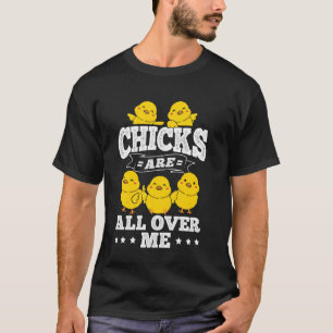 Camiseta FRANGOS ESTÃO POR TODO LADO EM MIM Páscoa Frango E