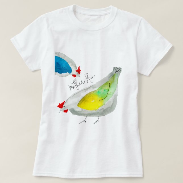 Camiseta Frangos fofos aquarela (Frente do Design)