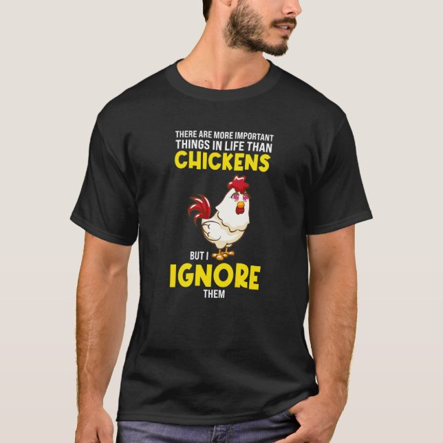 Camiseta Frangos, mas eu os ignoro Frango (Frente)
