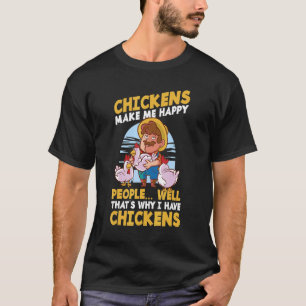 Camiseta Frangos Me Fazem Feliz Pessoas Bem Por Isso Eu Ten