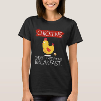 Camiseta Frangos O Pet Que Faz Cocô No Café Da Manhã Para O