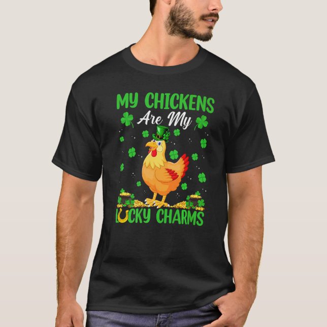 Camiseta Frangos São Meus Amuletos Da Sorte Frango Dia De S (Frente)