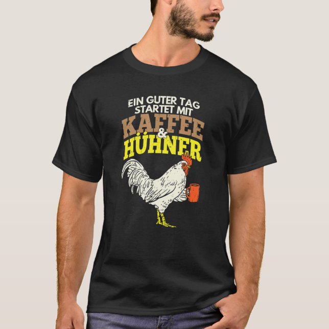 Camiseta Frangos Um Bom Dia Começa Com Café & Frangos (Frente)