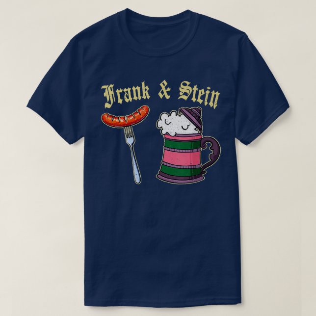Camiseta Frank Caneca de cerveja German Beer Bebendo Fastfo (Frente do Design)