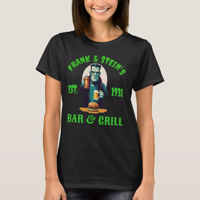 Camiseta Frank e Caneca de cerveja e Grill Frankenstein Eng (Frente)