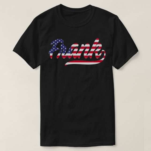 Camiseta Frank Name American Flag (Frente do Design)