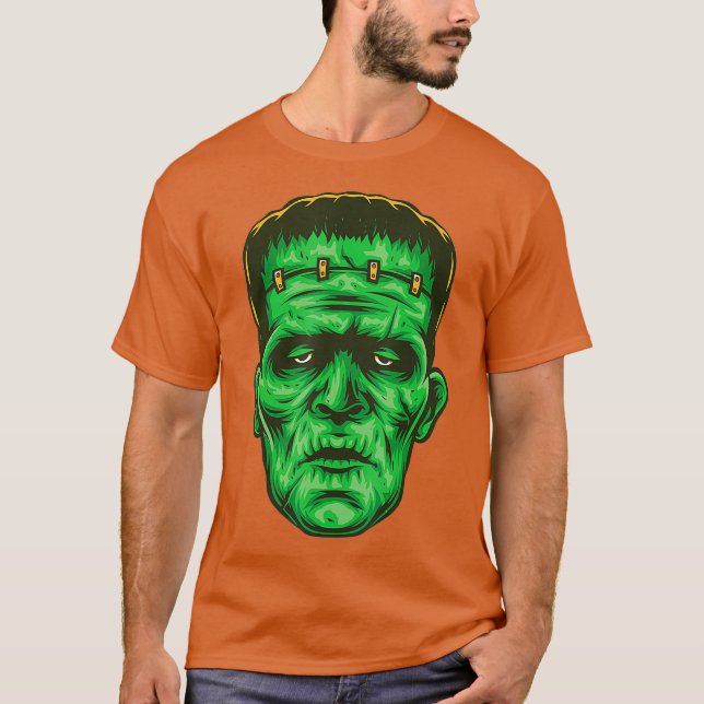 Camiseta Frankenstein encara um presente zombie para fantas (Frente)