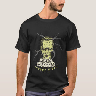 Camiseta Frankenstein Spooky Vibes Halloween