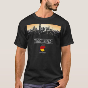 Camiseta frankfurt alemanha Vacinação Skyline Souvenir cida