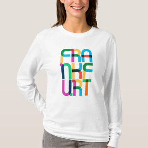 Camiseta Frankfurt Am Main Alemanha Pop Art Letters