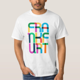 Camiseta Frankfurt Am Main Alemanha Pop Art Letters