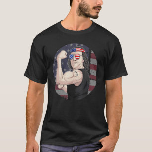 Camiseta Franklin Benjamin 4 de julho Patriótico dos Estado