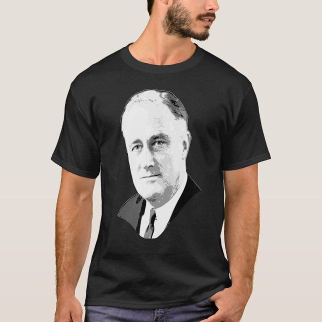 Camiseta Franklin D Roosevelt - Pop Art (Frente)
